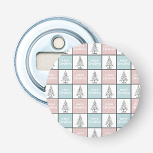 Décapsuleur Noël Pastel Bleu et rose Motif moderne