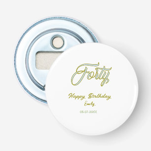 Décapsuleur nom date anniversaire quarante bleu vert pastel te