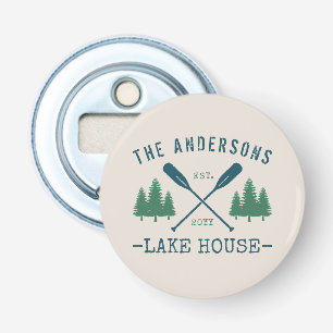 Décapsuleur Nom de famille Lake House Oars rustiques Pine Tree