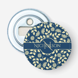 Décapsuleur Nom de monogramme élégant Motif feuille de marguer