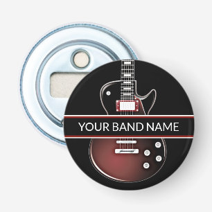 Décapsuleur Nom personnalisé Band Merch Guitare Rock and Roll 
