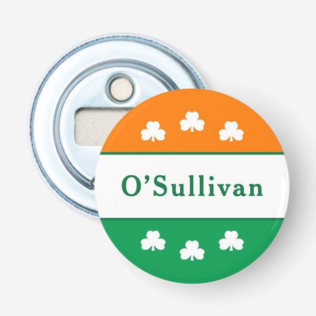 Décapsuleur Nom personnalisé Irlande Couleurs du drapeau (Devant)