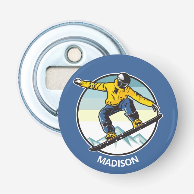 Décapsuleur Nom personnalisé SNOWBOARDER (Devant)