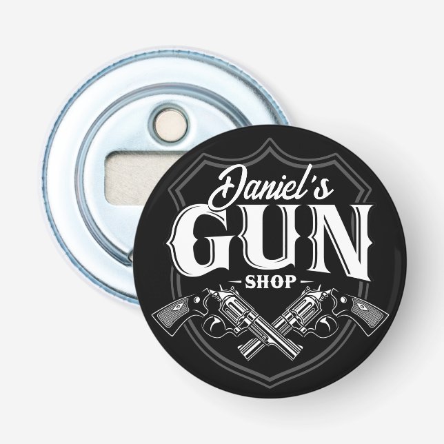 Décapsuleur NOM PERSONNALISÉ Vieux Armes à feu (Devant)