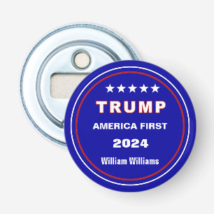 Décapsuleur Nom, Trump America First 2024 Magnet 2,25 pouces