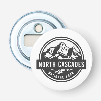 Décapsuleur North Cascades National Park Emblem noir blanc