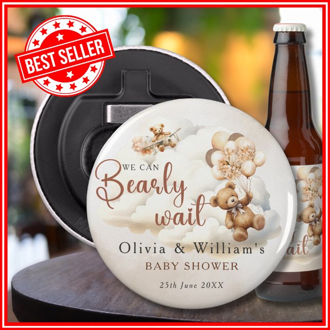 Décapsuleur Nous pouvons attendre Boho Baby shower neutre genr (Créateur téléchargé)