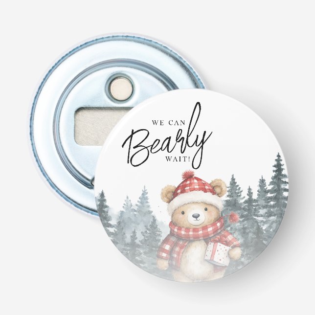 Décapsuleur Nous pouvons attendre le Baby shower d'hiver (Devant)