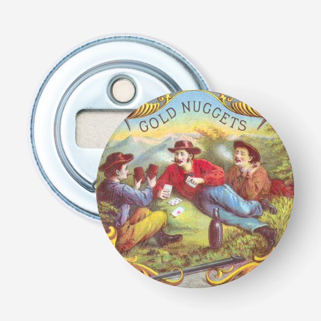 Décapsuleur Nuggets d'or Antique Étiquette Cigar (Devant)