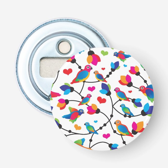 Décapsuleur oiseau coloré mignon de perroquet (Devant)