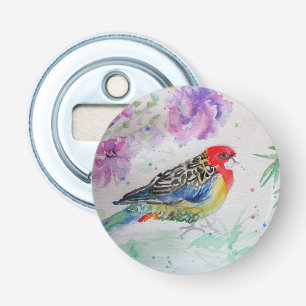 Décapsuleur Oiseaux australiens Rosella Parrot Aquarelle Art