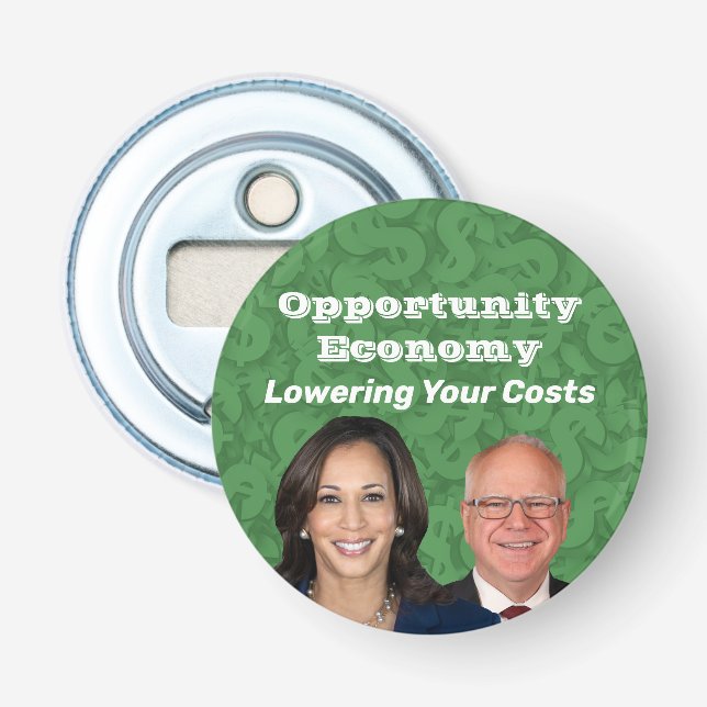 Décapsuleur Opportunity Economy Harris Walz 2024 (Devant)