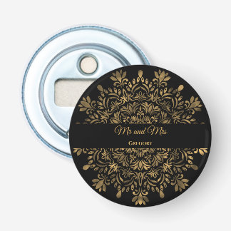 Décapsuleur Or noir art déco luxe traditionnel mandala