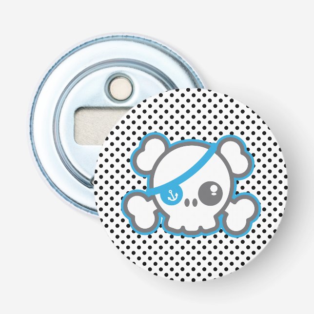 Décapsuleur Ouverture de bouteille de crâne de pirate Kawaii (Devant)