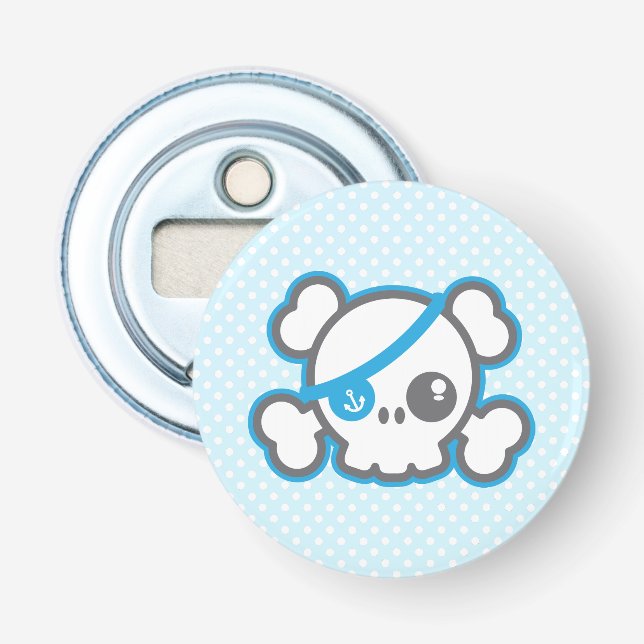 Décapsuleur Ouverture de bouteille de crâne de pirate Kawaii (Devant)