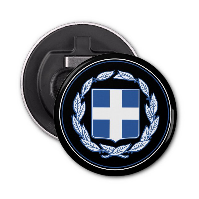 Décapsuleur Ouverture de la bouteille de drapeau de la Grèce,  (Devant)