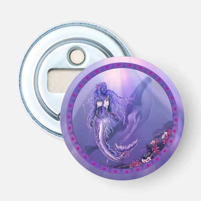 Décapsuleur Ouverture d'une bouteille de sirène violette (Devant)