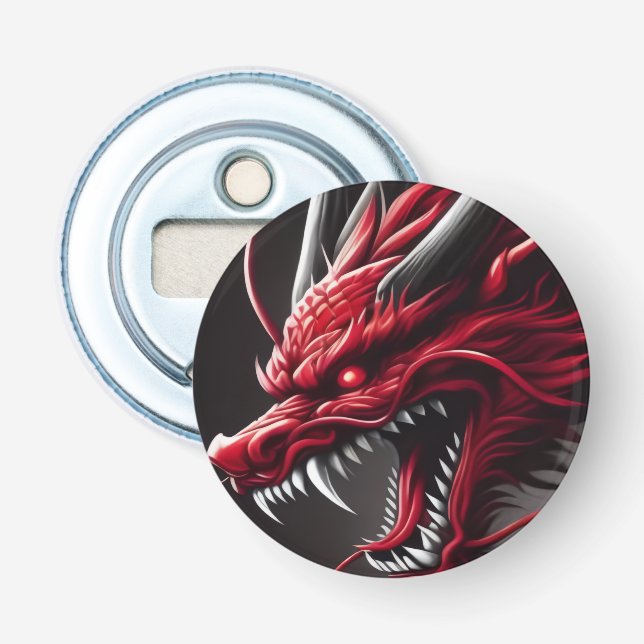 Décapsuleur Ouvrage de bouteille de dragon rouge (Devant)