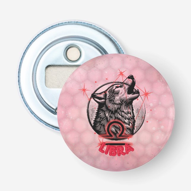 Décapsuleur Ouvrage de bouteille Zodiac Libra. (Devant)