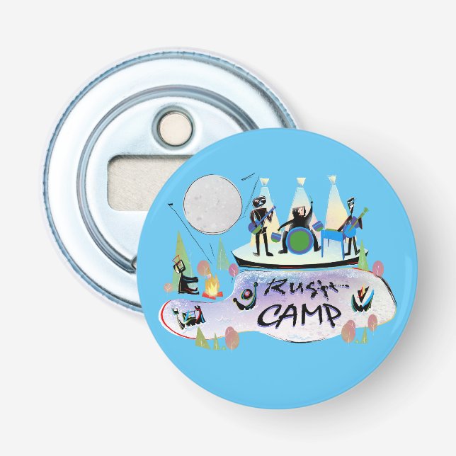 Décapsuleur Ouvreur de bouteille de bouton RushCamp ! (Devant)