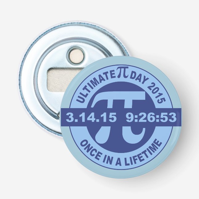 Décapsuleur Ouvreur de bouteille final de jour de pi 2015 (Devant)