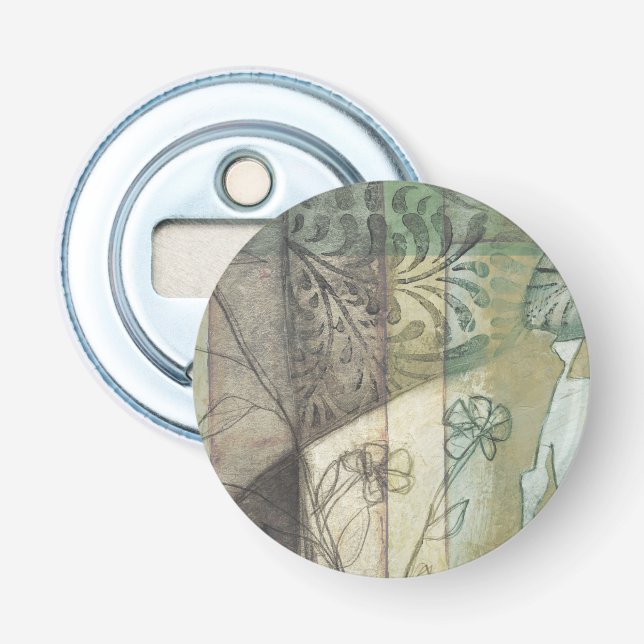 Décapsuleur Panneau de jardin avec Feuilles, fleurs et herbe (Devant)