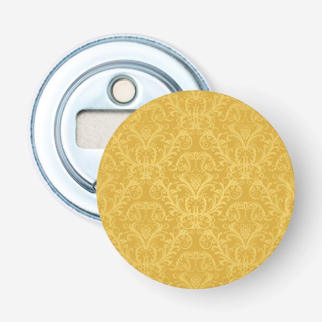 Décapsuleur Papier peint floral d'or de luxe (Devant)