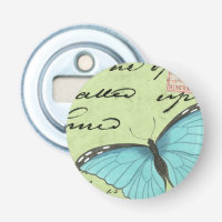 Papillon à ailes bleues sur carte postale Turquois