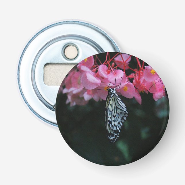 Décapsuleur Papillon suspendu aux fleurs (Devant)