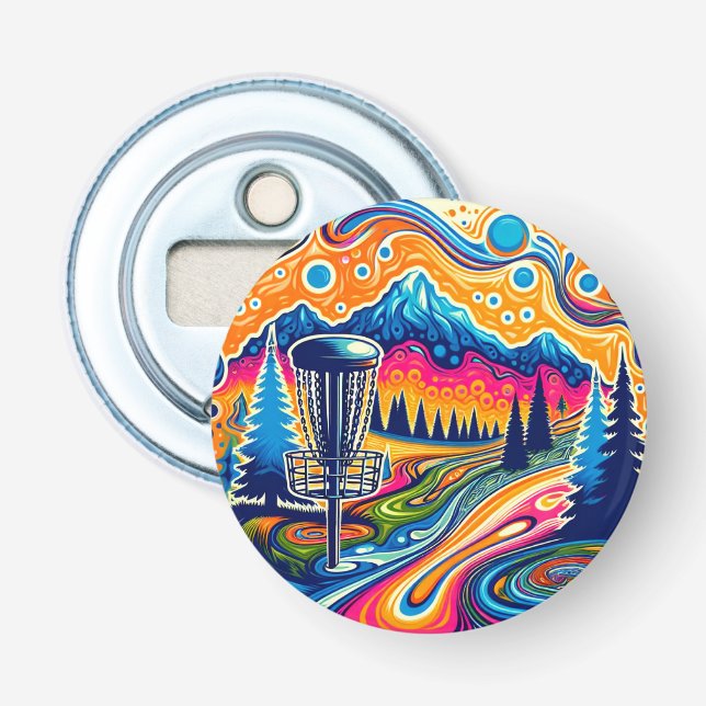 Décapsuleur Parcours de golf sur disque psychédélique dans les (Devant)