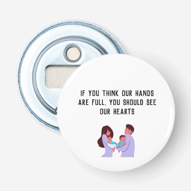 Décapsuleur Parents de jumeaux (Devant)