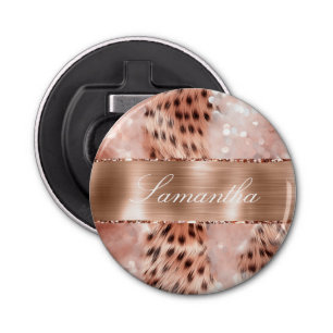 Décapsuleur Parties scintillant rose Gold Glam Leopard