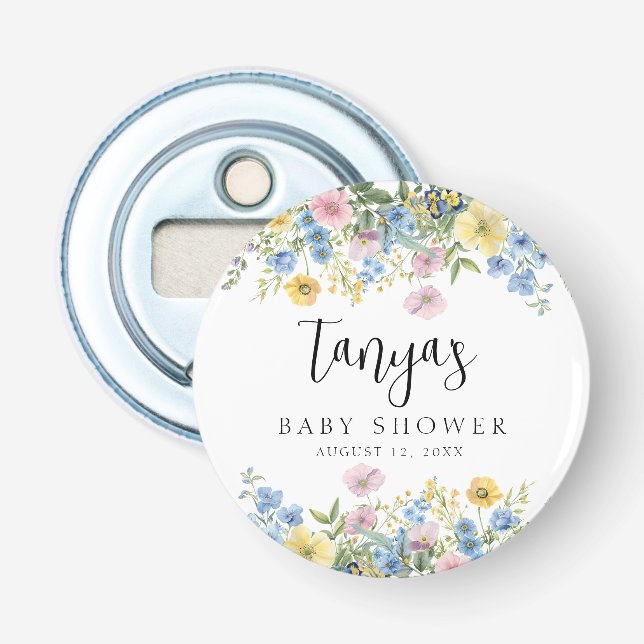 Décapsuleur Pastel Floral Baby in Bloom Baby shower (Devant)