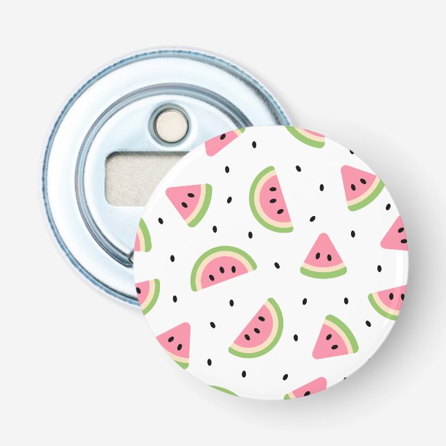 Décapsuleur Pastèque rose, Graines de pastèque, Motif d'été (Devant)