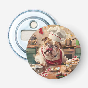 Décapsuleur Pâtisserie de Noël à Bulldog anglais : Festive Chr