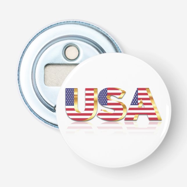 Décapsuleur Patriotique USA - ouverture de la bouteille de dra (Devant)