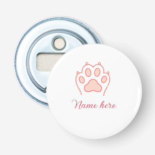 Décapsuleur Patte de chien cœur rouge animal familier ajouter