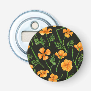 Décapsuleur Pavot de Californie, fleurs d'été, orange wil