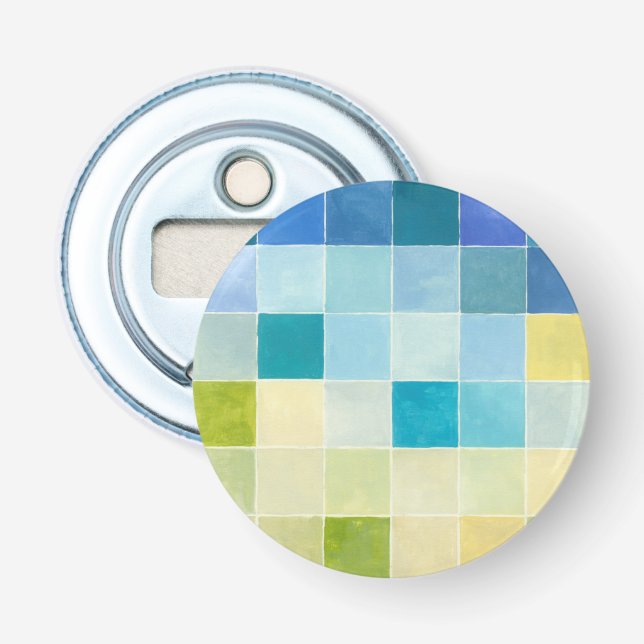 Décapsuleur Paysage avec des Carrés multicolores (Devant)