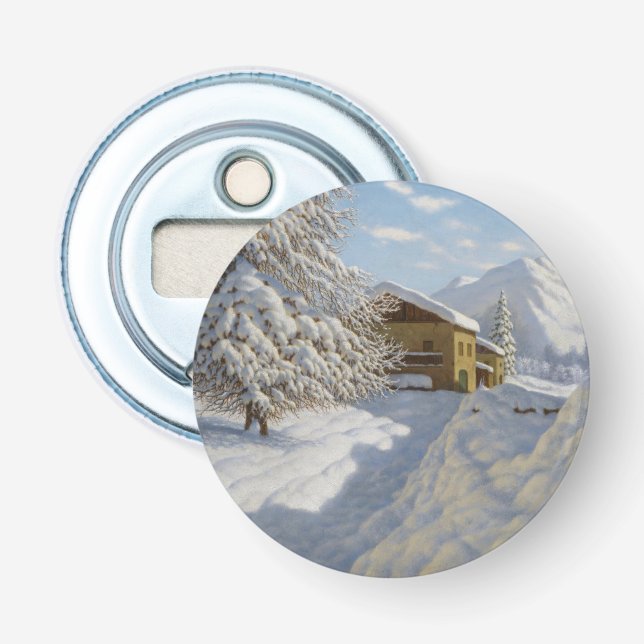 Décapsuleur Paysage hivernal vintage Ivan Choultse (Devant)