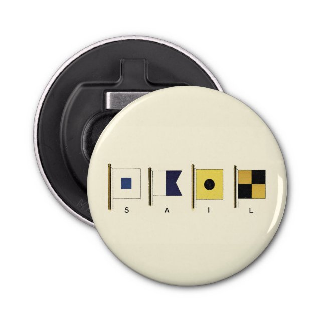 Décapsuleur Peinture de quatre drapeaux avec voile écrite sous (Devant)