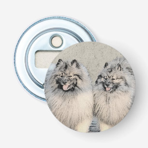 Décapsuleur Peinture Keeshond Brothers - Art Chien original
