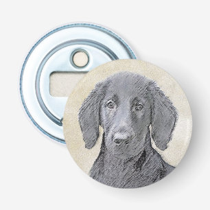 Décapsuleur Peinture Retriever à revêtement plat - Art Chien o