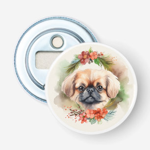 Décapsuleur Pekingese Christmas Wreath Festive Pup