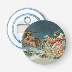 Décapsuleur Père Noël Noël Traîneau Antique Renne