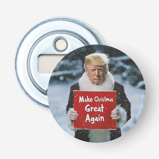 Décapsuleur Père Noël Trump : "Rendre sa grandeur à Noël" (Devant)