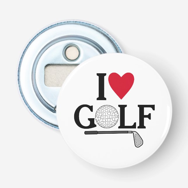 Décapsuleur Personnalisable J'aime Golf (Devant)