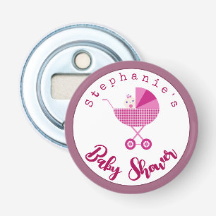 Décapsuleur Personnaliser le Baby shower de transport rose Fav