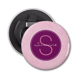 Décapsuleur Personnaliser Monogramme violet Cercle sur Pointe 