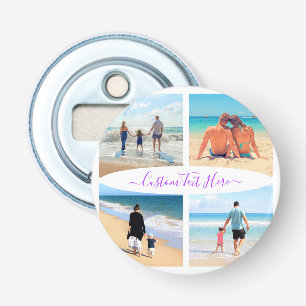 Décapsuleur Personnalisez votre photo Collage Bouteille Ouvrir
